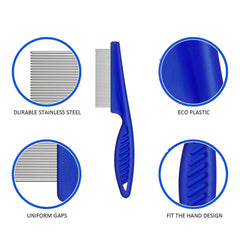 Flea Comb for Cat Dog 4 PCS Flea Removal Lice Combs Fine Tooth Comb Groomingfree