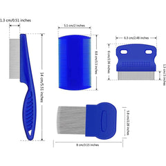 Flea Comb for Cat Dog 4 PCS Flea Removal Lice Combs Fine Tooth Comb Groomingfree