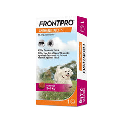 FRONTPRO Chewable Tablets Flea & Tick Treatment for Dogs 1 Tablet Pack