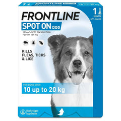 FRONTLINE Spot On Flea & Tick Treatment for Medium Dog (10-20kg) 3 Pipettes