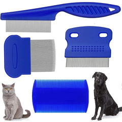 Flea Comb for Cat Dog 4 PCS Flea Removal Lice Combs Fine Tooth Comb Groomingfree