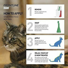 FRONTLINE Plus Flea & Tick Treatment for Cats and Ferrets - 1/3/6 Pipettes