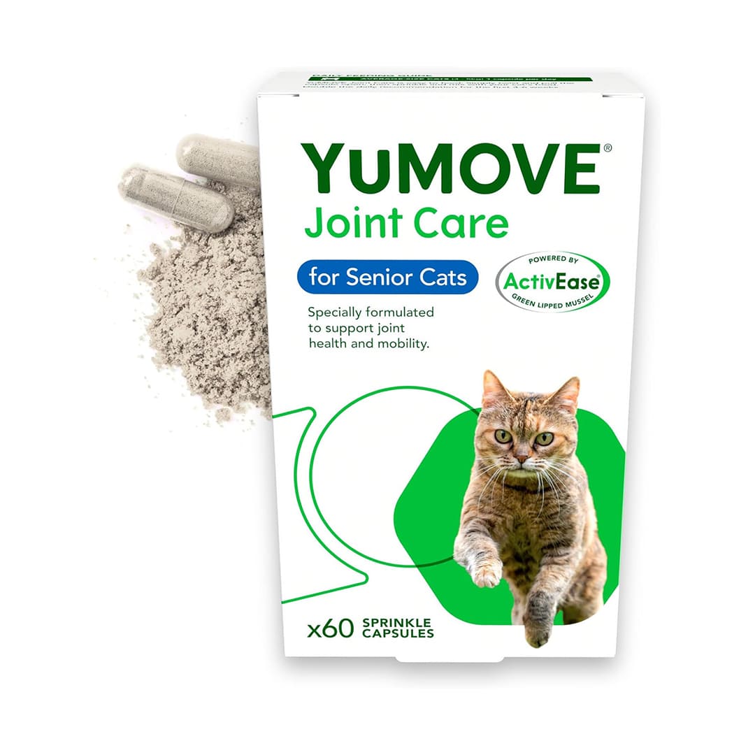 YuMOVE Senior Cat Joint Supplement for Joint Care & Joint Support, with Glucosamine, Chondroitin & Green Lipped Mussel, for Senior Cats- Eco Friendly and Letter Box Ready Packaging