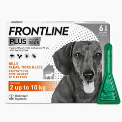 FRONTLINE Plus Flea & Tick Treatment for Small Dogs - 1/3/6 Pipettes