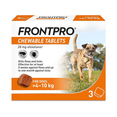 FRONTPRO Chewable Tablets Flea & Tick Treatment for Dogs 3 Pack