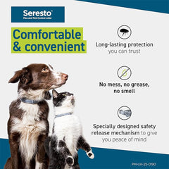 Seresto Flea and Tick Control Collar For Cats (1 Collar), Long-Lasting & Simple Treatment For Cats, 7-8 Months Of Protection, Keeps Pets Protected From Fleas & Ticks