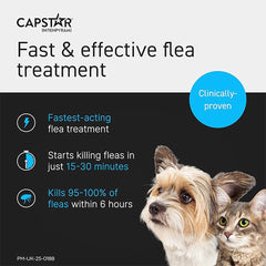 Capstar Flea Tablets, Fast Acting Flea Treatment For Medium To Large Dogs (11.5kg - 57kg), 6 x 57 mg Tablet, Starts Working In 15-30 Mins, Kills Adult Fleas In 6 Hours, Fuss Free Edible Tablets