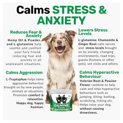 NutriPaw Calming Treats For Dogs - Reduce Stress, Fear, Separation, Barking, Hyperactivity, Reactivity, Aggression, Travel - Calm without Drowsiness dogs