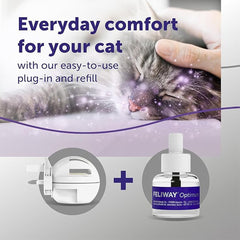 Feliway Optimum 30 Day Cat Calming Odourless Plug-In Pheromone Diffuser Starter Kit, 48ml - Helps Solve Signs of Stress in Cats and Kittens, Veterinary Recommended, Drug-Free, Clinically Proven