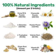 NutriPaw Calming Treats For Dogs - Reduce Stress, Fear, Separation, Barking, Hyperactivity, Reactivity, Aggression, Travel - Calm without Drowsiness dogs