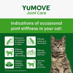 YuMOVE Senior Cat Joint Supplement for Joint Care & Joint Support, with Glucosamine, Chondroitin & Green Lipped Mussel, for Senior Cats- Eco Friendly and Letter Box Ready Packaging