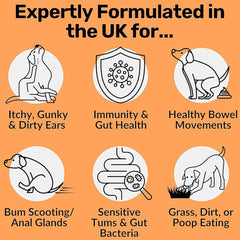 NutriPaw Pre, Pro & Postbiotic Digestive Treats For Dogs - Gut Health, Sensitive Tums, Anal Glands, Scooting, Loose Stools, Smelly, Itchy Ears, Great for all dogs