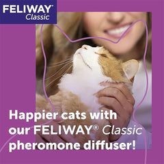 Feliway Classic 3 x 30 Day Cat Calming Odourless Refills for Pheromone Diffuser, 3 x 48ml - Helps Solve Common Signs of Stress in Cats and Kittens, Veterinary Recommended, Drug-Free, Clinically Proven