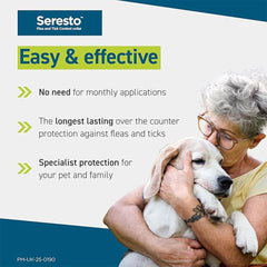 Seresto Flea and Tick Control Collar For Cats (1 Collar), Long-Lasting & Simple Treatment For Cats, 7-8 Months Of Protection, Keeps Pets Protected From Fleas & Ticks