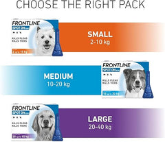 FRONTLINE Spot On Flea & Tick Treatment for Medium Dog (10-20kg) 3 Pipettes