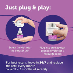 FELIWAY Classic 30 Day Cat Calming Plug In Pheromone Diffuser Starter Kit, 48ml - Helps Solve Common Signs of Stress in Cats & Kittens, Veterinary Recommended, Clinically Proven