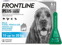 Frontline Plus For Dogs 10-20kg ( 1.34ml )- 1 Pipette, Flea And Tick Treatment For Dogs, Frontline Flea Treatment For Dogs, Frontline Spot On For Dogs, Frontline For Dogs