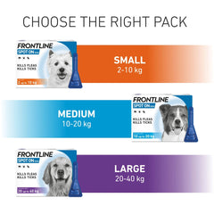 Frontline Spot On Flea Treatment For Dogs 20-40kg, ( 2.68 ml )1/3/6 pipettes Flea And Tick Treatment For Dogs, Frontline Flea Treatment For Dogs, Frontline Spot On For Dogs, Frontline For Dogs