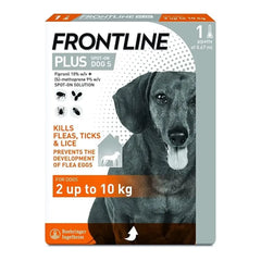 FRONTLINE Plus Flea & Tick Treatment for Small Dogs - 1/3/6 Pipettes