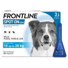 FRONTLINE Spot On Flea & Tick Treatment for Small Dogs (2-10kg) 1/3/6 Pipette Box