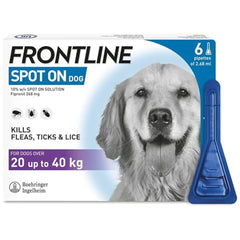 FRONTLINE Spot On Flea & Tick Treatment for Small Dogs (2-10kg) 1/3/6 Pipette Box