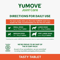 YuMOVE Senior Dog Joint Supplement, High Strength for Joint Care, Essential Dog Hip and Joint Support for Senior Dogs Aged 8+, 240 Tablets - Eco Friendly and Letter Box Ready Packaging
